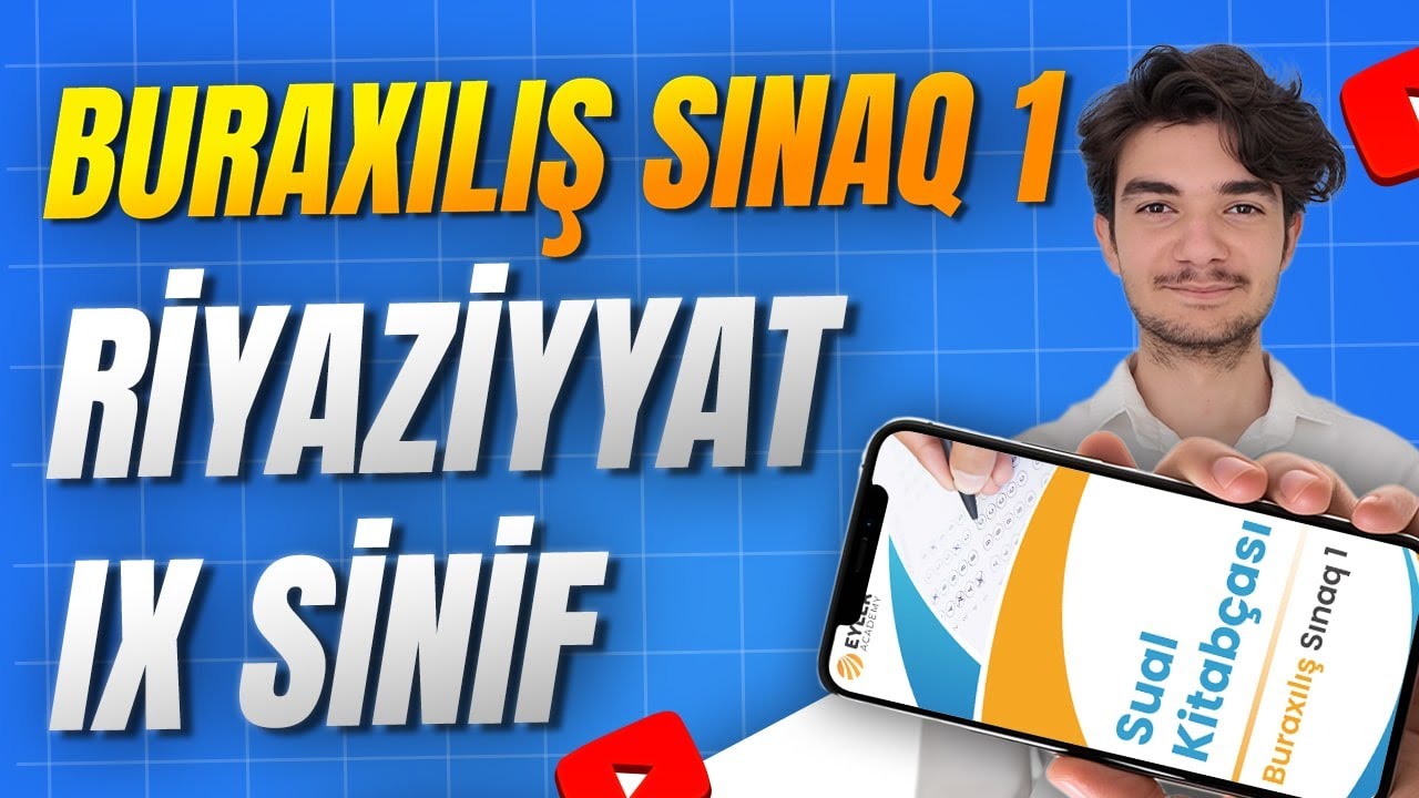 ✅❗️👉🏻EYLER ACADEMY BURAXILIŞ SINAQ 1 İZAH/RİYAZİYYAT IX SİNİF/CANER RƏSULOV