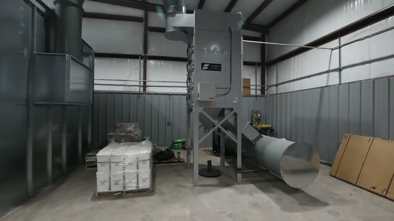 Titan Abrasive Blast Room with Auger and Bucket Elevator