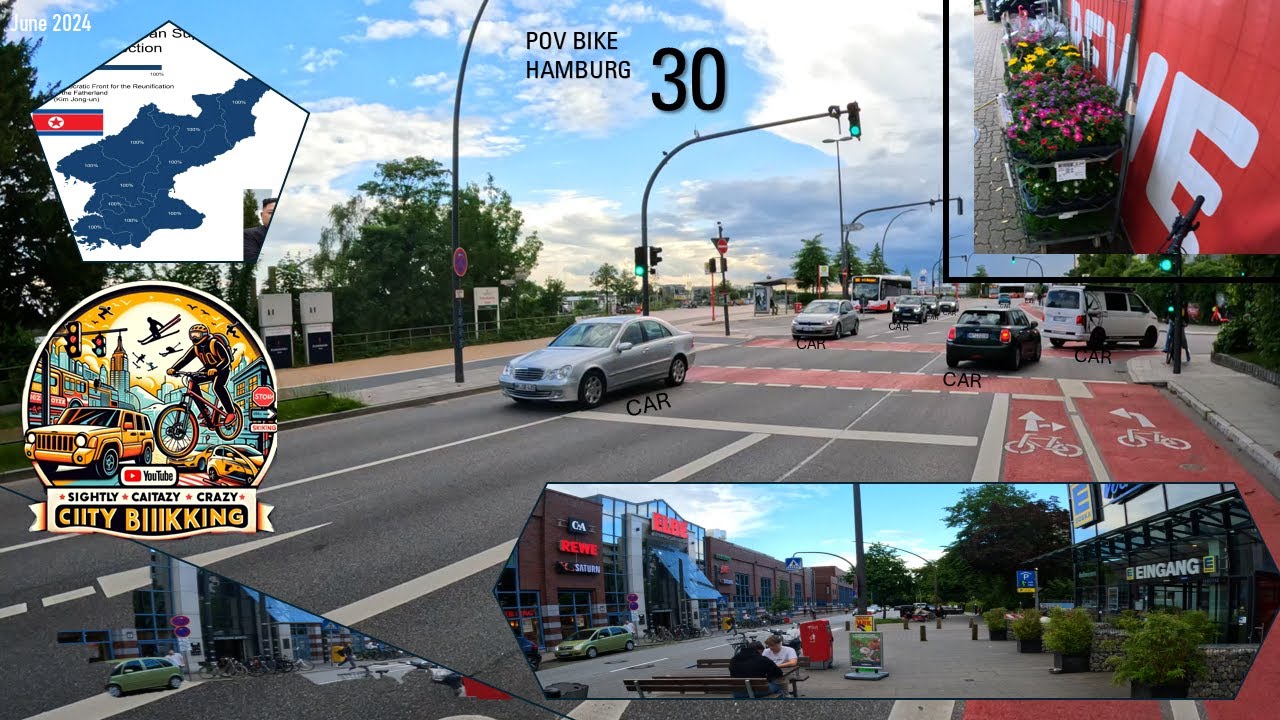 POV bike Hamburg °30 - Ottensen, Blanke, Osdorf, Volkspark, Cemetery into REWE
