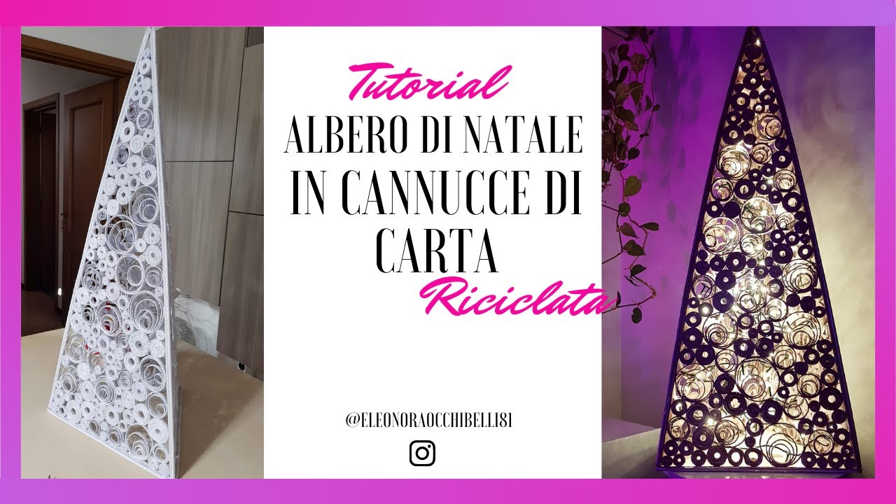 ALBERO DI NATALE IN CANNUCCE DI CARTA || un'ottimo modo per riciclare