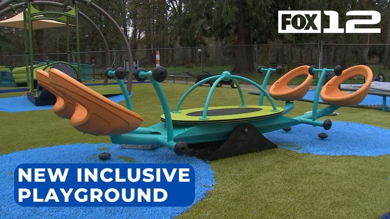 Inclusive playground under construction at Tigard park