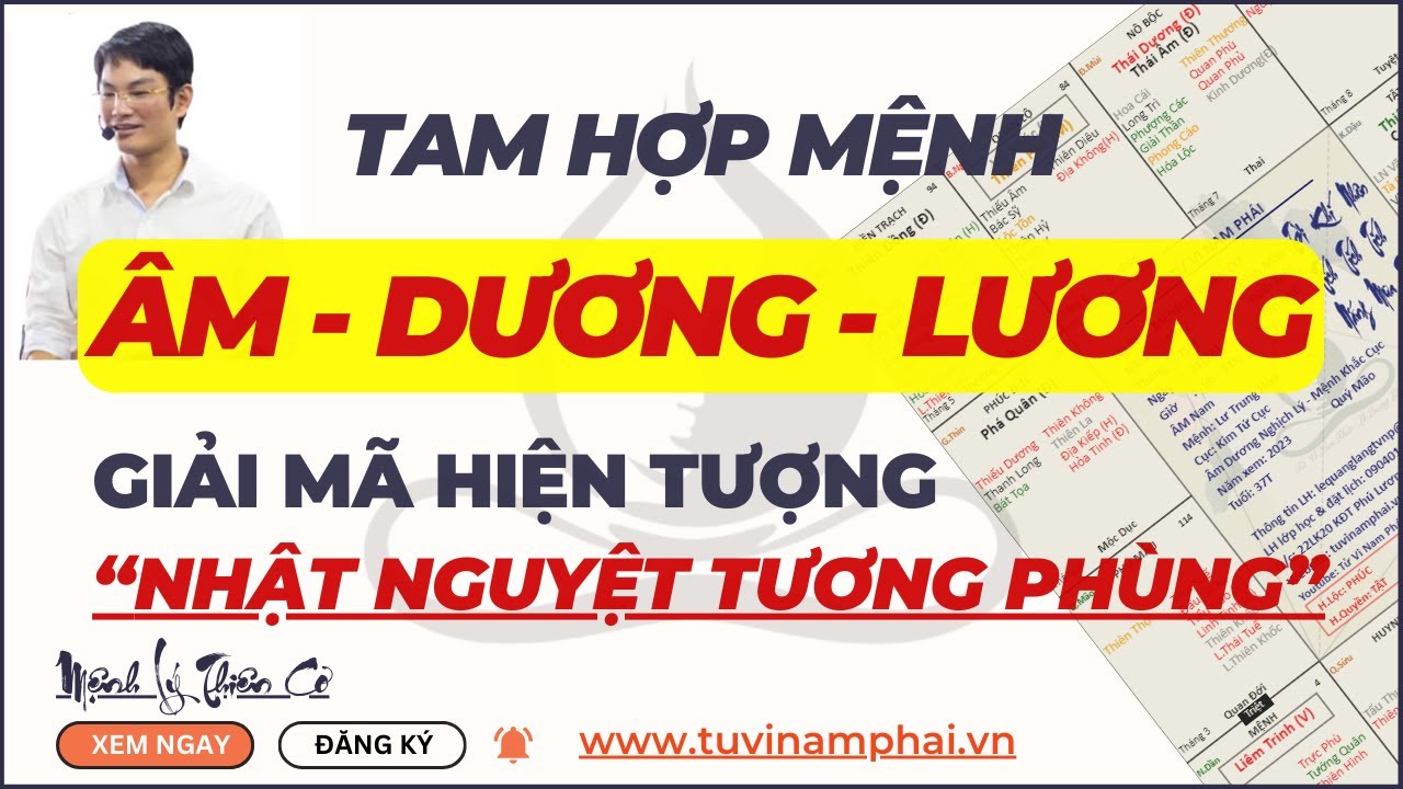 ĐẶC TÍNH TAM HỢP MỆNH ÂM DƯƠNG LƯƠNG | TỬ VI LÊ QUANG LĂNG | TỬ VI NAM PHÁI | MỆNH LÝ THIÊN CƠ