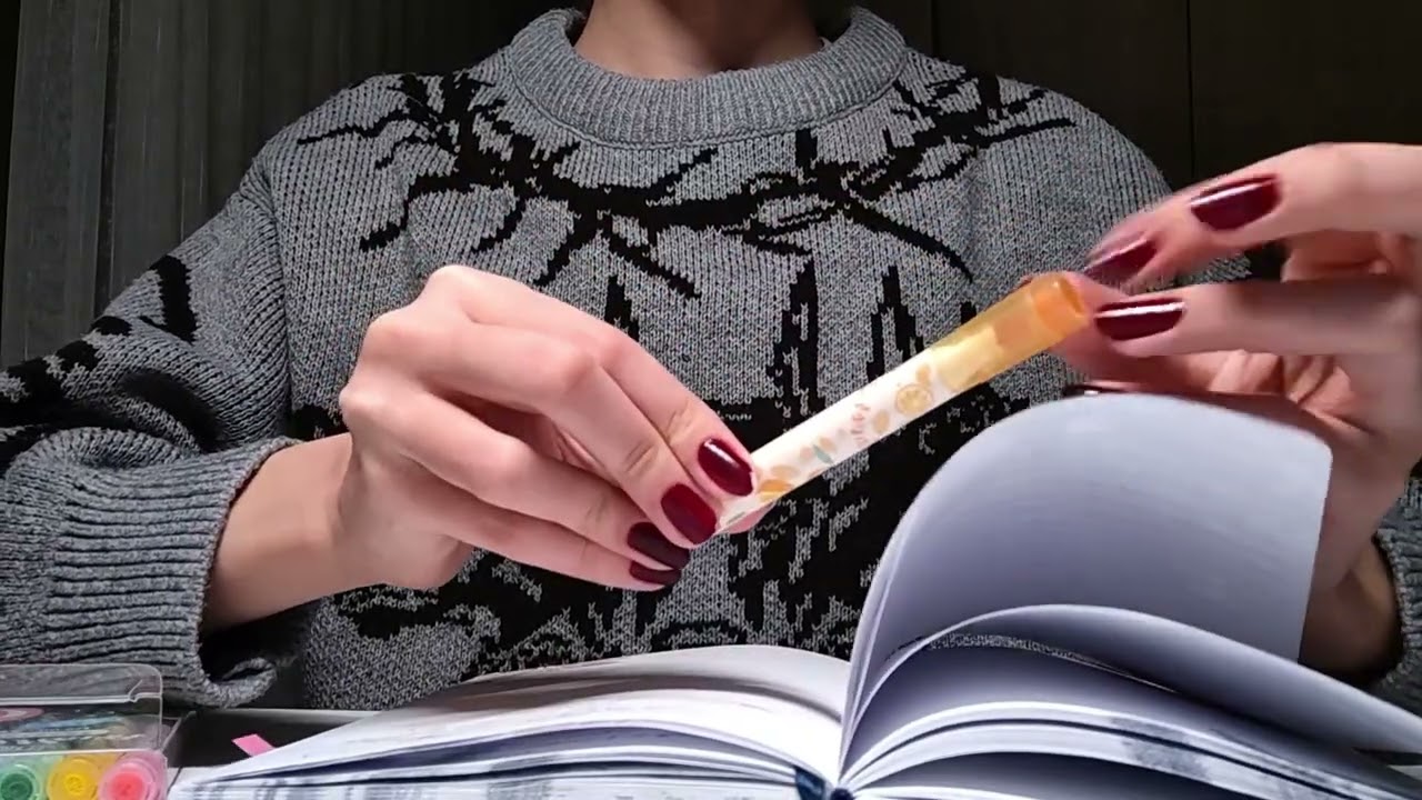 Асмр канцелярия, (звуки карандаша и маркеров)✏️