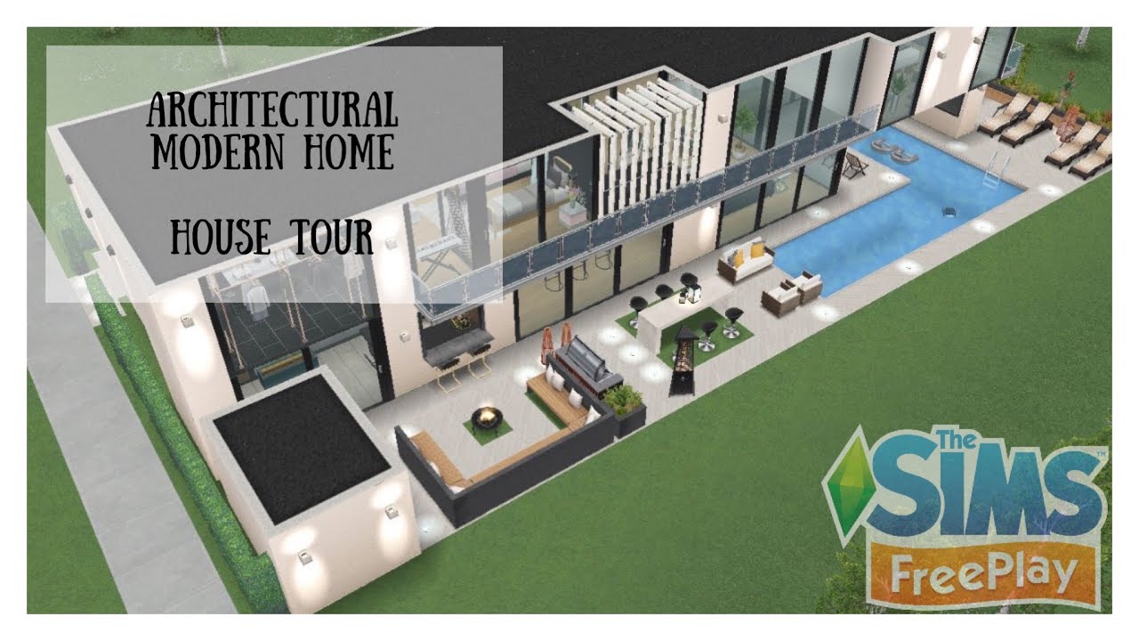 Sims FreePlay🖤Architectural Modern Home Tour🖤Original Design