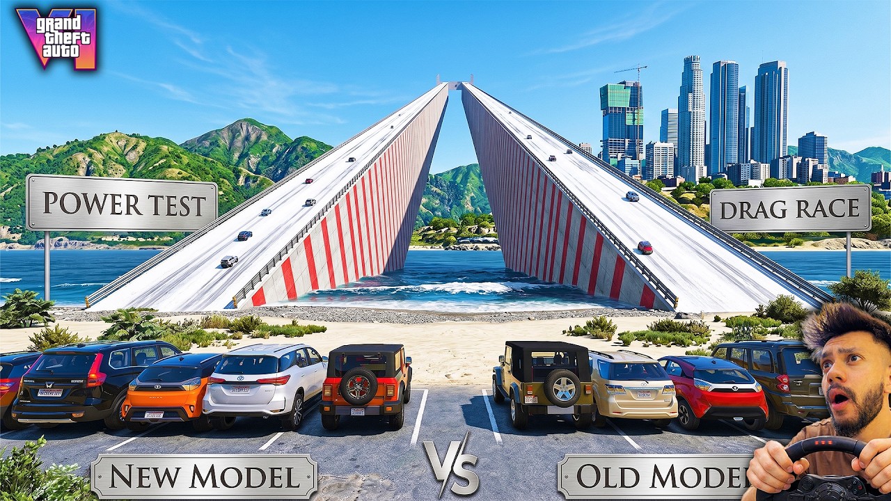 Indian Cars New Model Vs Old Model Snow Uturn Drag Race GTA 5