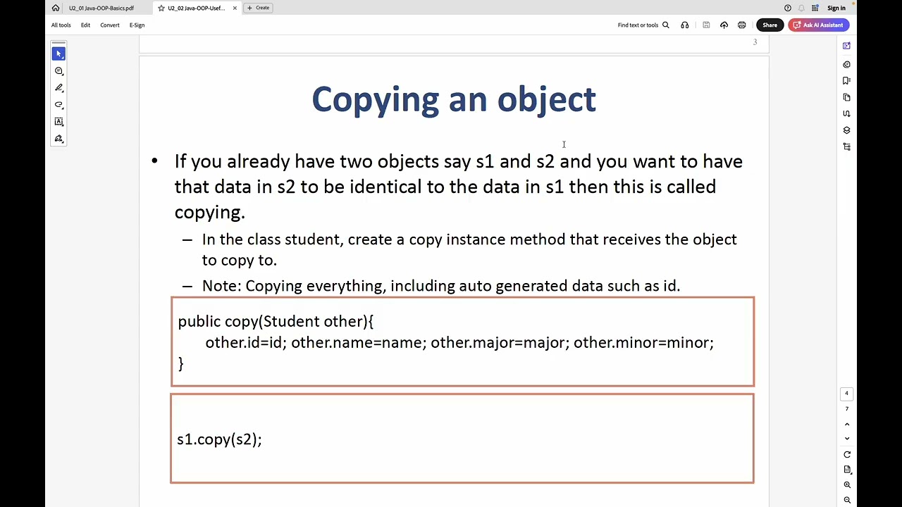 CMPS 251   Unit 2   Basic Object OrientedProgramming in Java   Part 7