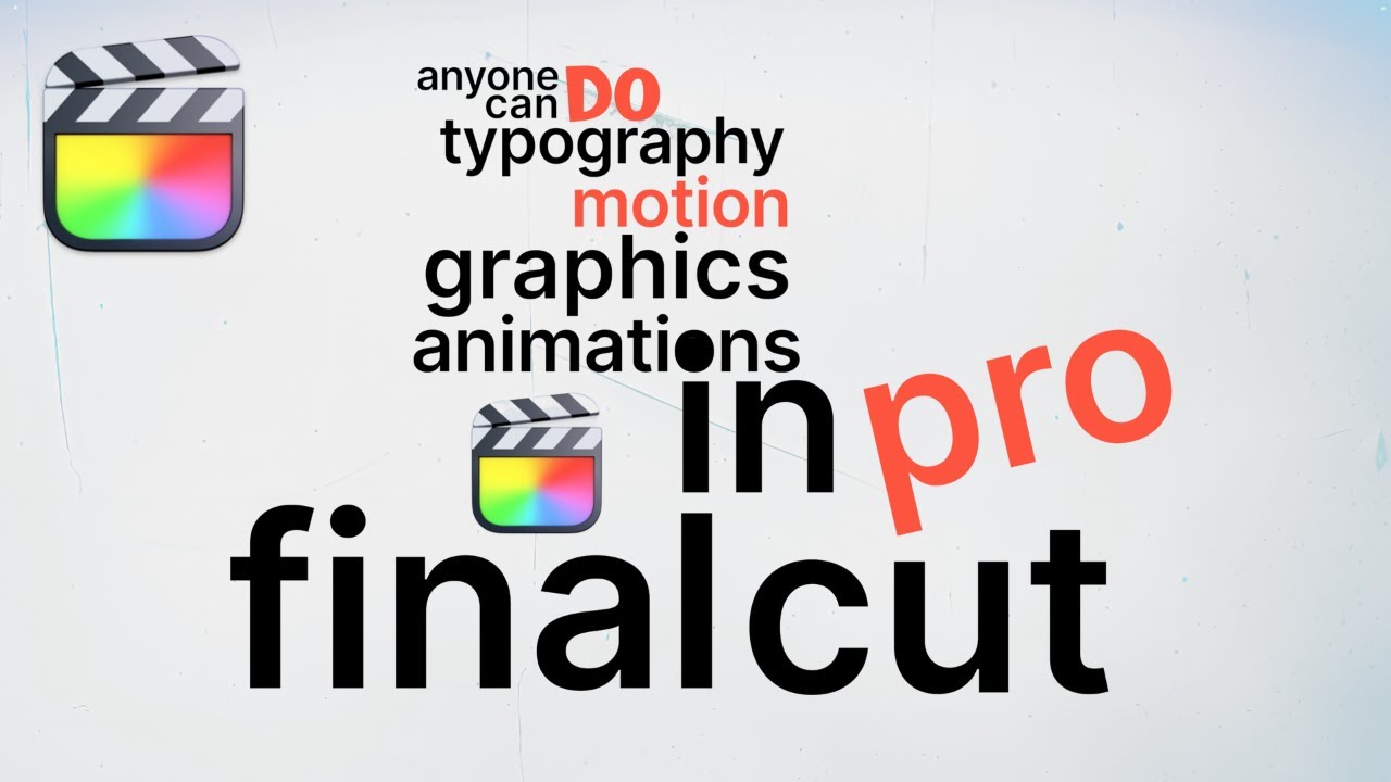 Typography Motion Graphics Animation - Final Cut Pro Tutorial