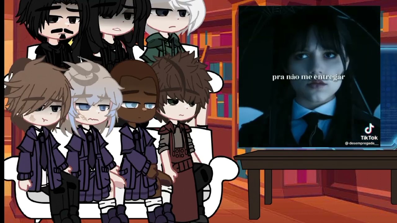 ✨Amigos da wednesday (+os pais dela + diretora) react a v&iacute;deos sads. {Cont&eacute;m angst ,wenclair} ✓