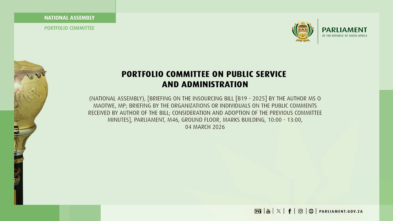 Portfolio Committee on Public Service and Administration, 4 March 2026