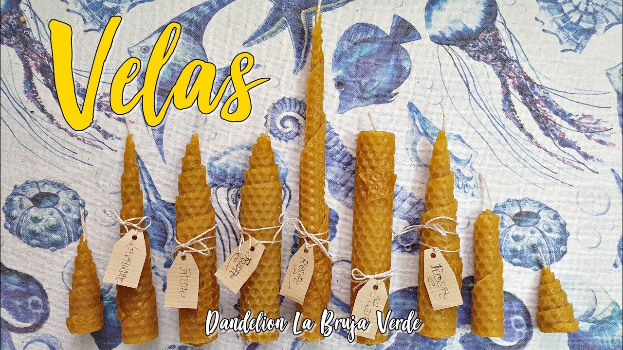 Cómo hacer velas con panales de cera de abeja, velas de hierbas