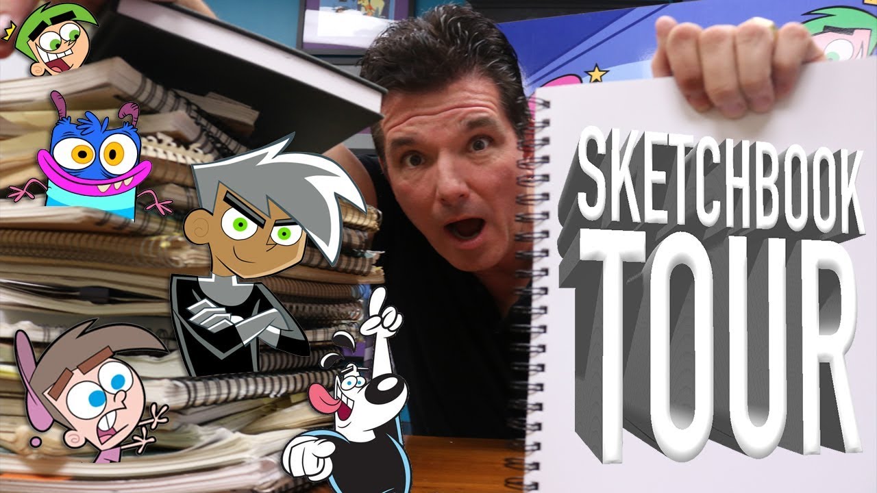 Sketchbook Tour: FULL of UNSEEN CARTOONS | Butch Hartman | Butch Hartman
