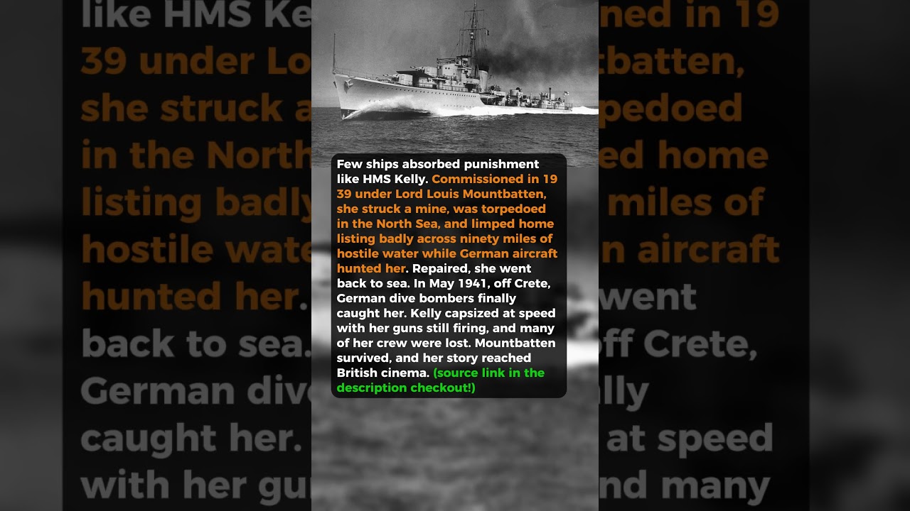 Torpedoed, bombed, capsized, and she still fought #short #history #ww2