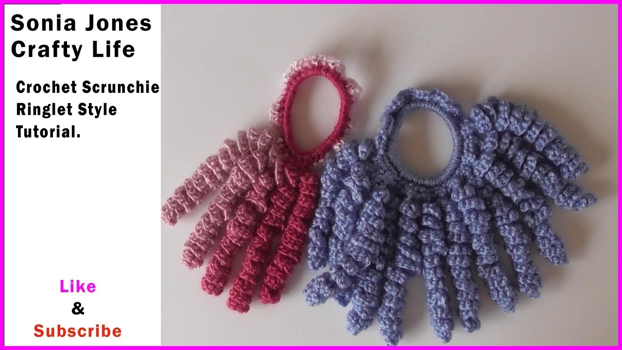 Crochet Scrunchie with Spirals Tutorial