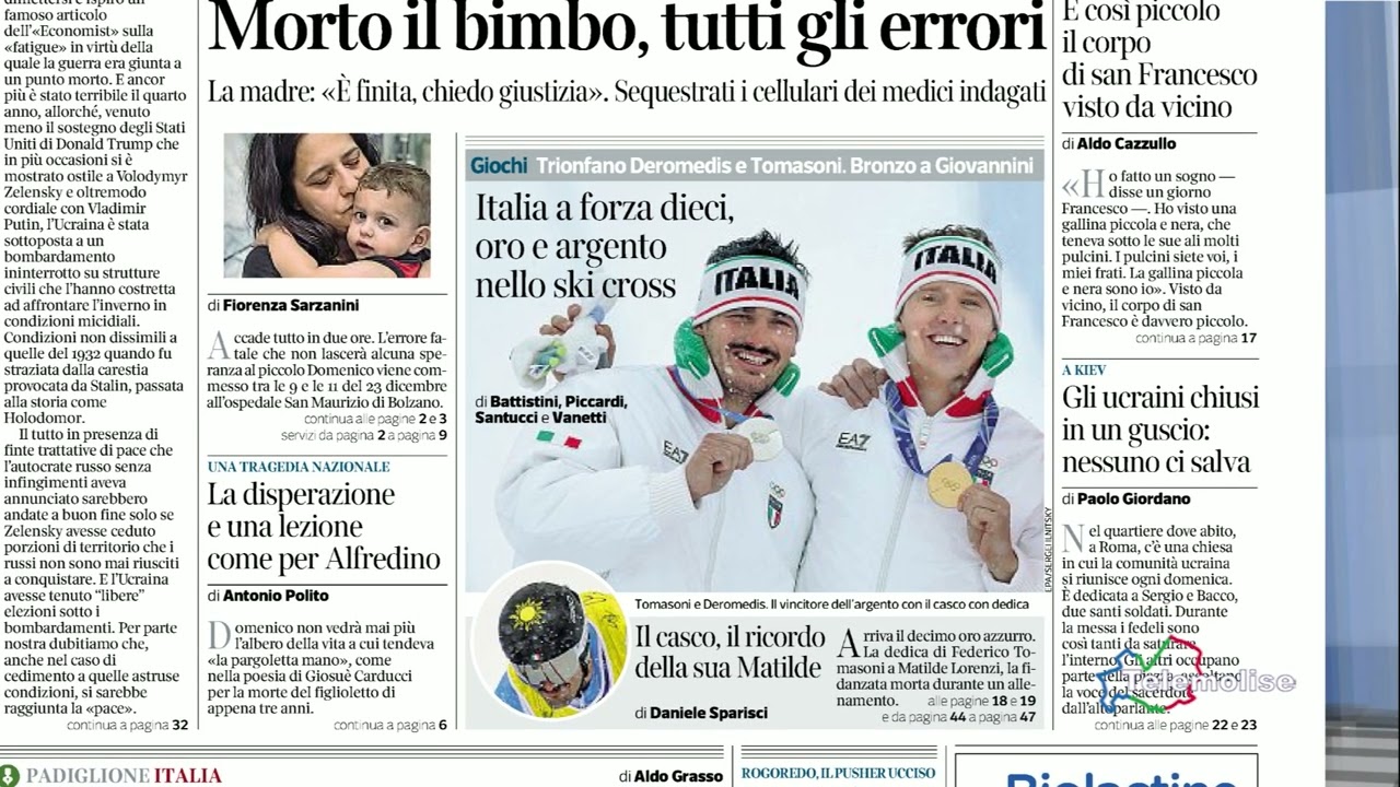 Rassegna Stampa del 22/02/2026