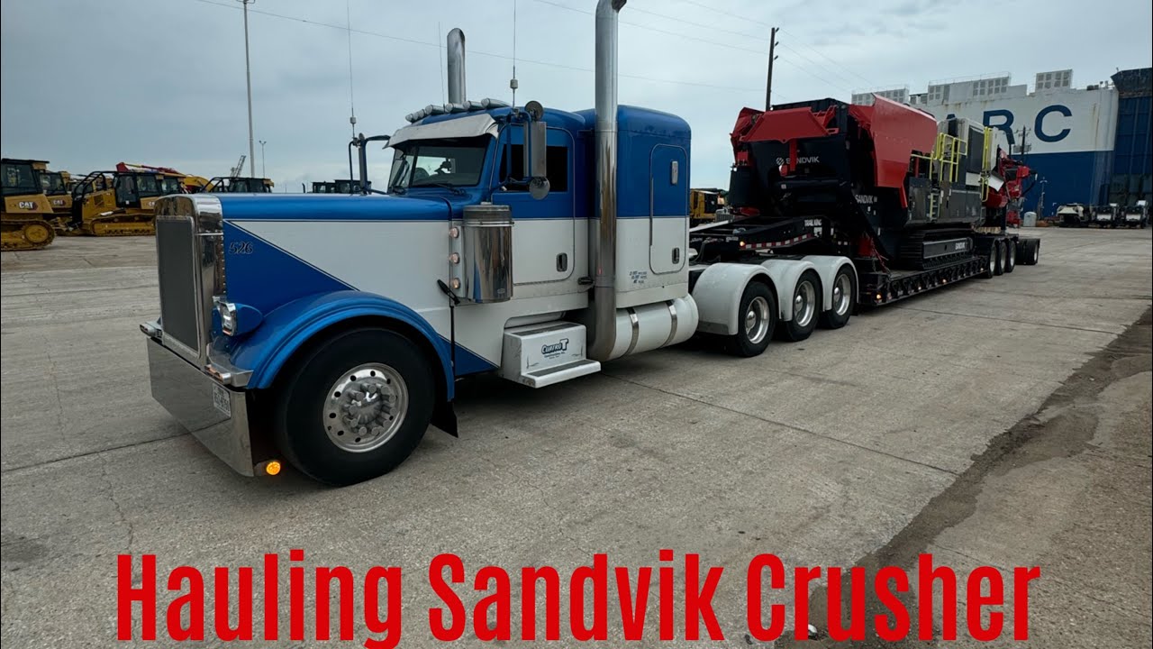 HAULING SANDVIK CRUSHER IN PETERBILT 379 VLOG