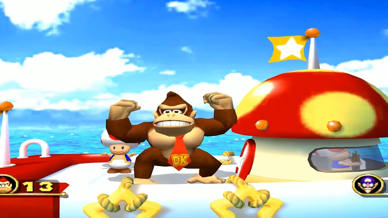 Mario Party 4 Minigames - Mario Vs Waluigi Vs Donkey Kong Vs Peach