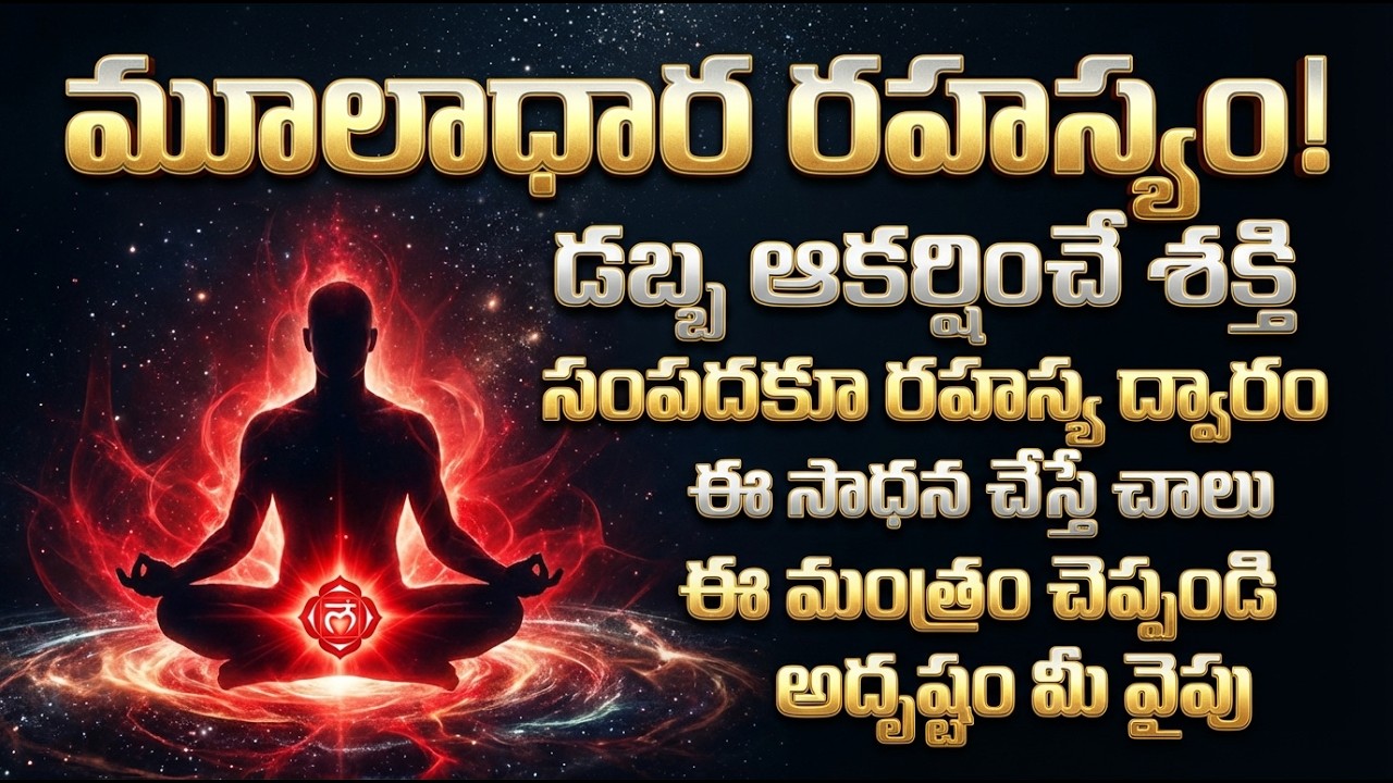 Root Chakra Activation for Money in Telugu | Unlock Muladhara Energy for Wealth & Stability