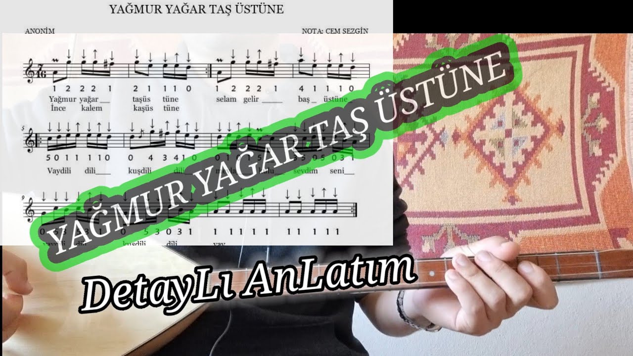 YAĞMUR YAĞAR TAŞ ÜSTÜNE  #solfej bağlamanotası