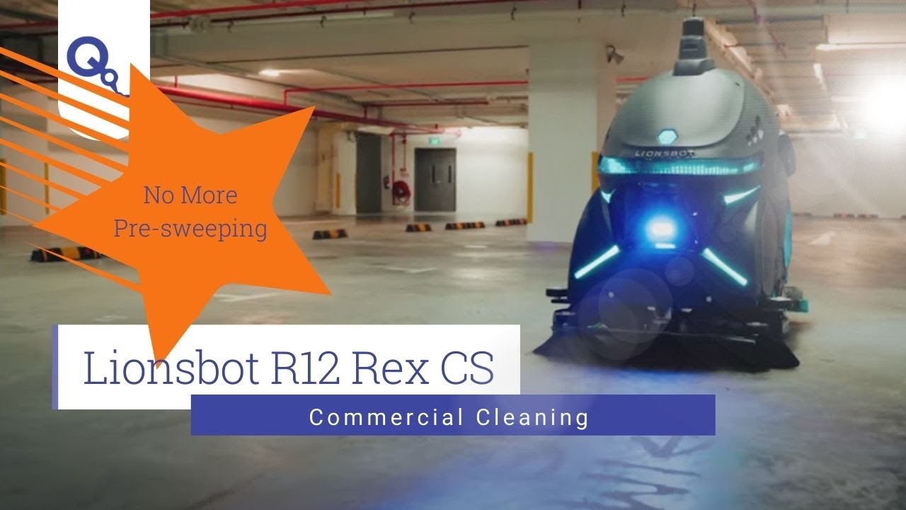 Lionsbot R12 Rex CS Commercial Cleaning - No More Pre-sweeping