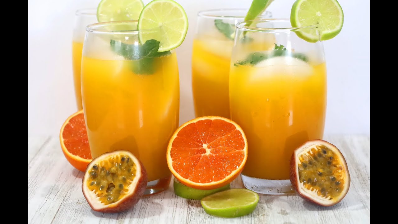 Delicious Fruits Cocktail drink || Jus de Fruits de la Passion || Cocktail de Fruits