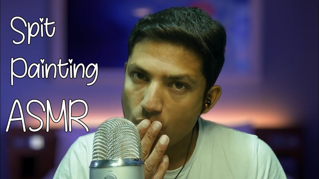 💥Satisfying Spit Painting ASMR✨|The Ultimate Stress-Relieving Experience✨|Male spit painting|