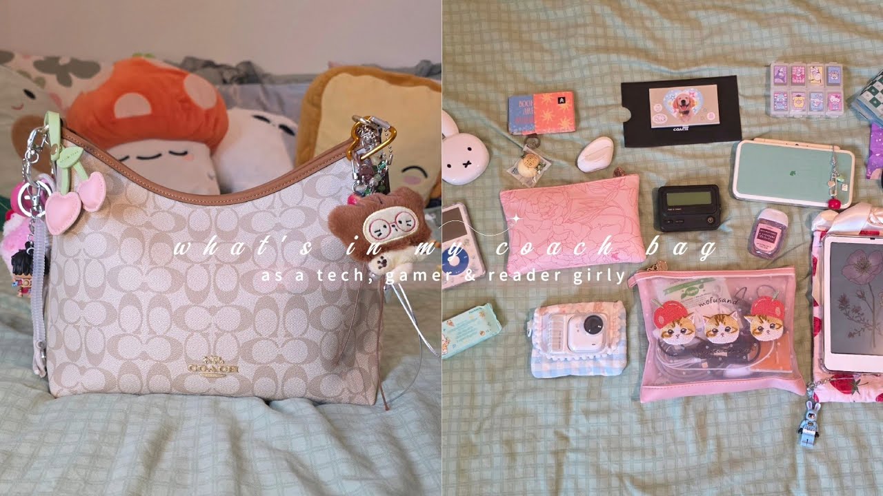 🧸Что в моей сумке Coach | Девушка, увлекающаяся техникой, играми и чтением, с Babalabags