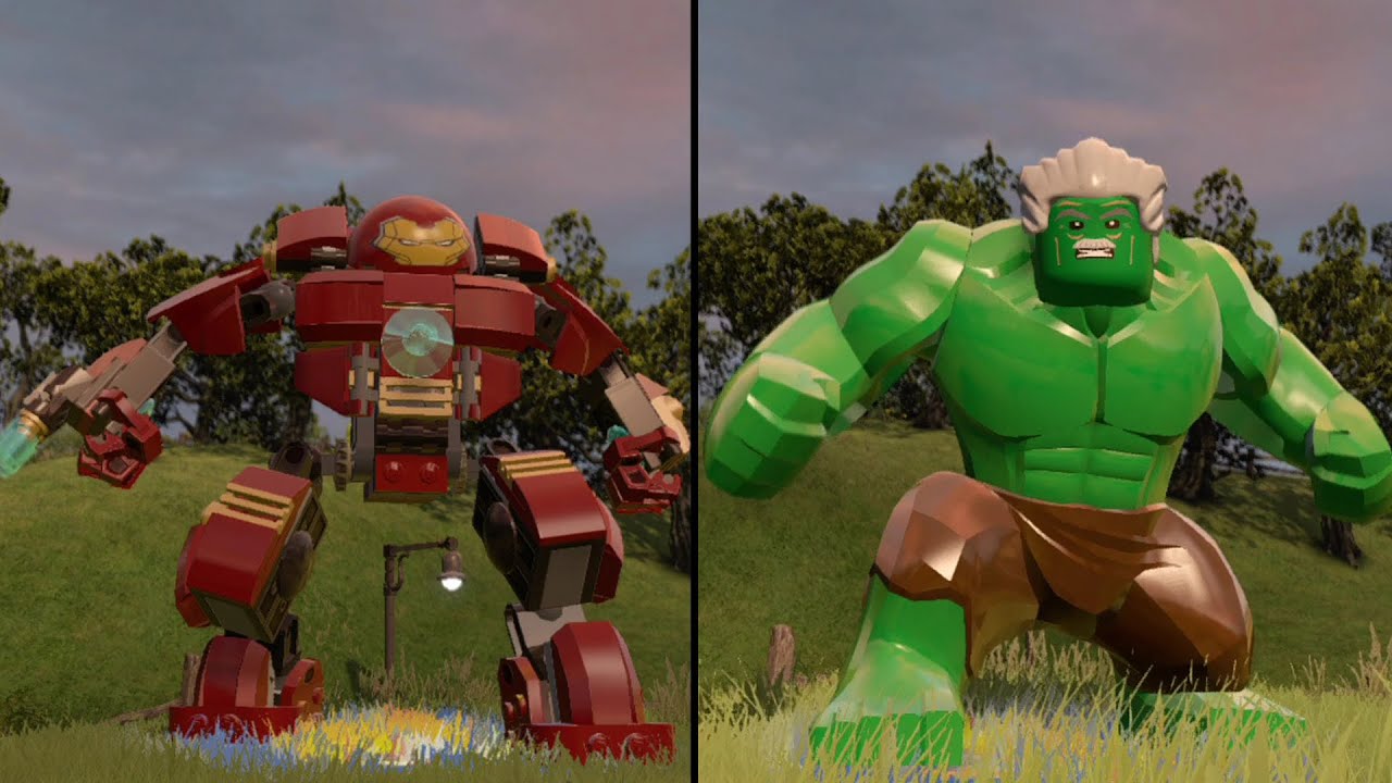 LEGO Marvel's Avengers - Hulkbuster vs Excelsior Hulk - CoOp Fight | Free Roam Gameplay [HD 1080p]