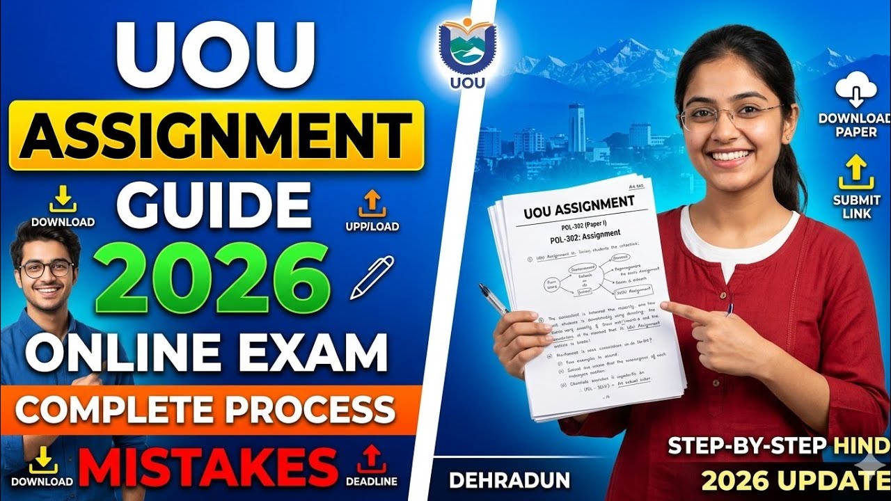 UOU online Assignment Kaise De 2026 ? 📝 | Uttarakhand Open University Assignment.