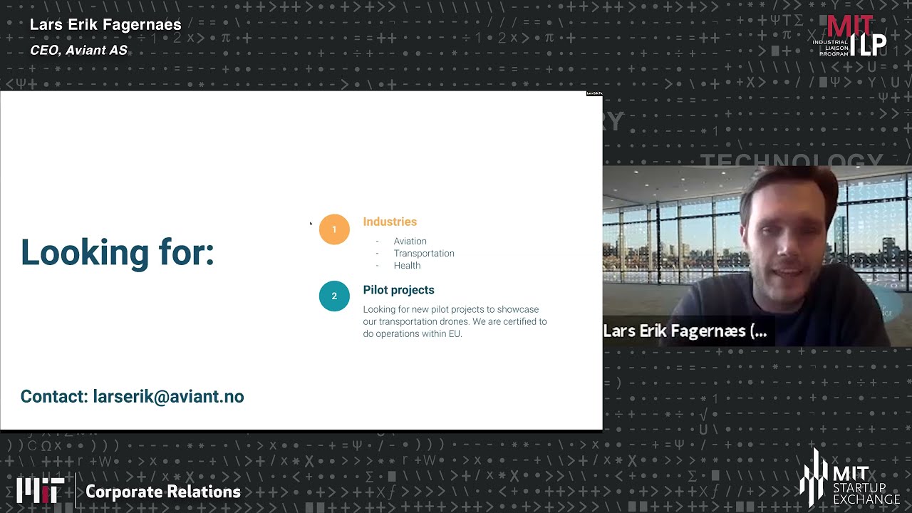 MIT Startup Exchange Demo Day, September 2021: Aviant, Lars Erik Matsson Fagernæs