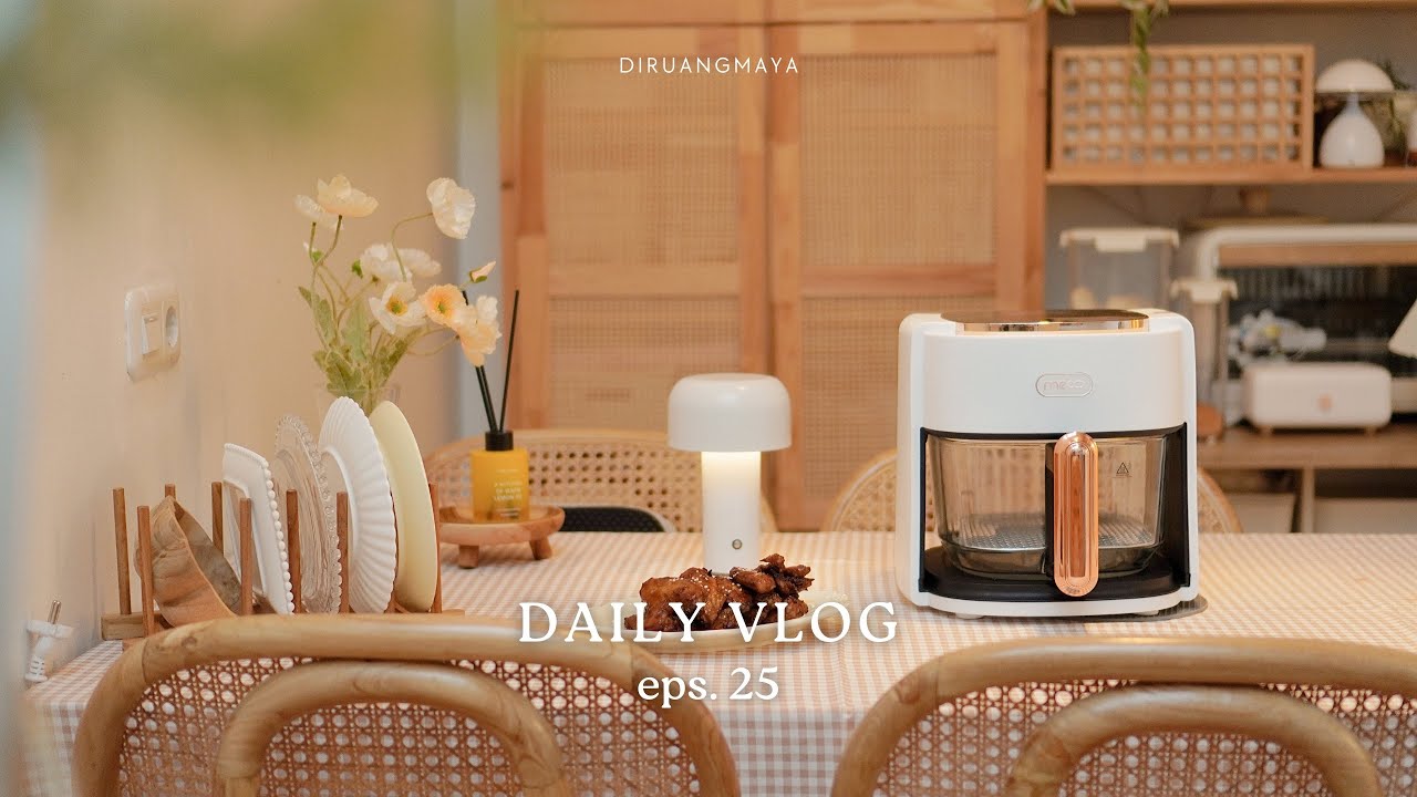 Daily Vlog Rumah Aesthetic Minimalis &bull; masak praktis dengan Mecoo Aesthetic Airfryer Transparant