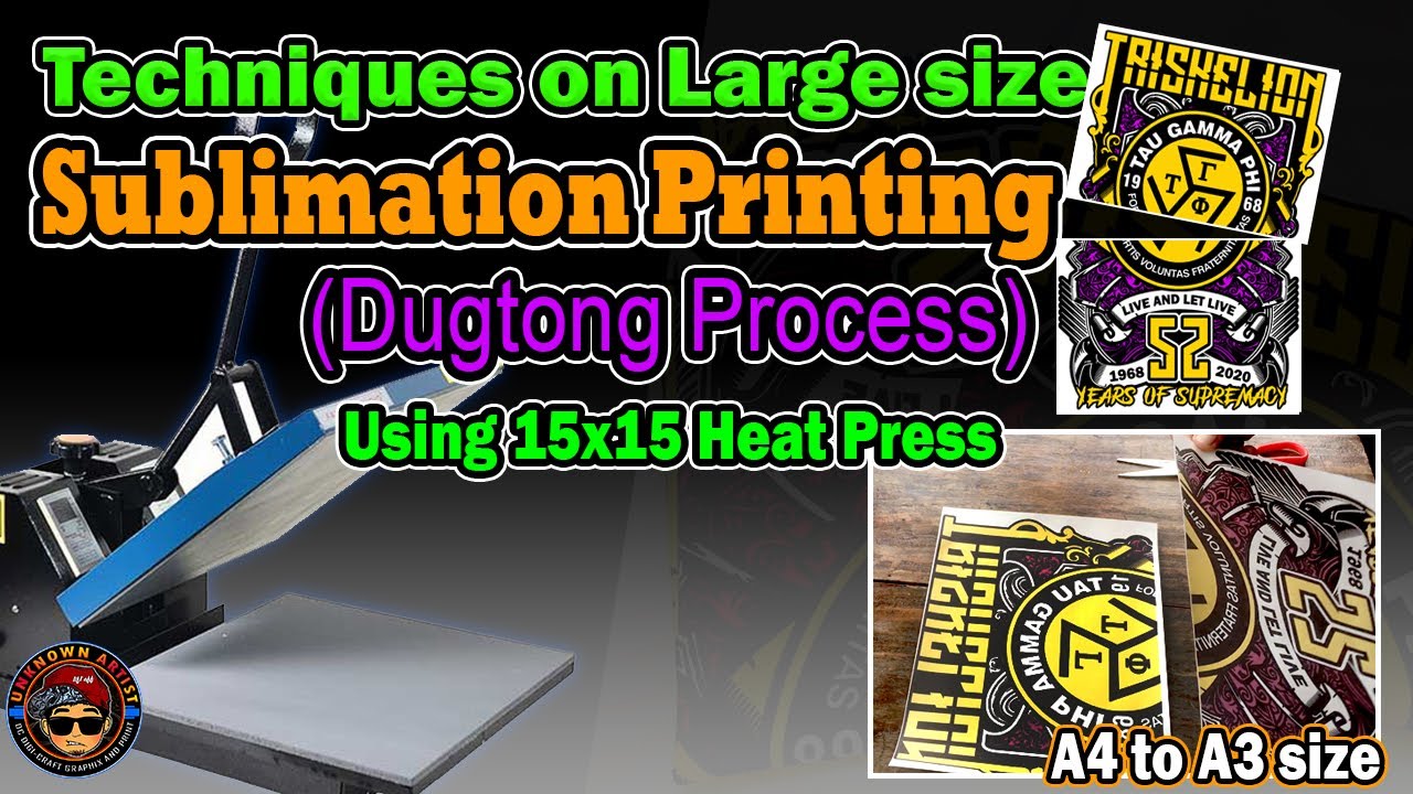 Sublimation Printing (Dugtong Process) T-shirt Printing Tutorial Techniques using 15x15 heatpress