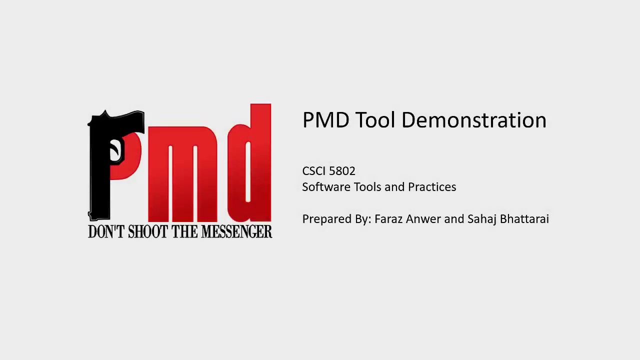 PMD Tool Demonstration