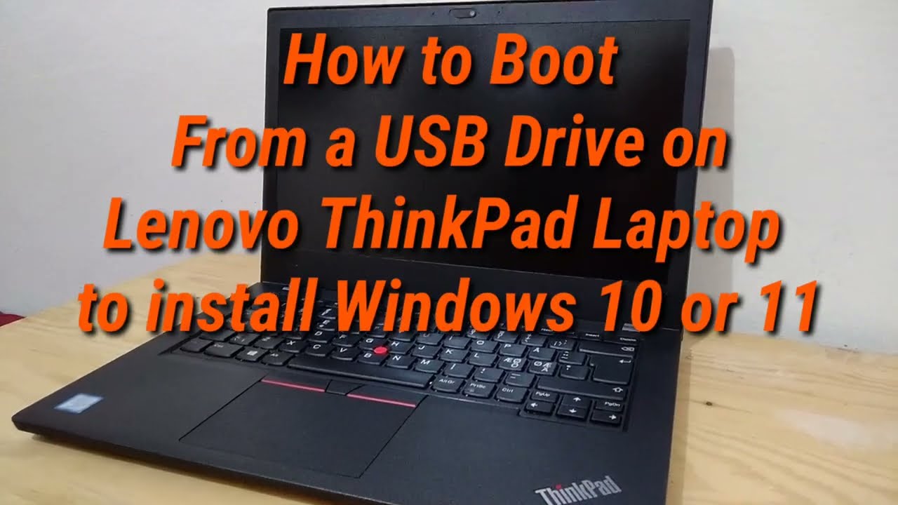 Как загрузиться с USB-накопителя на ноутбуке Lenovo ThinkPad для установки Windows 10 или 11 #thi...