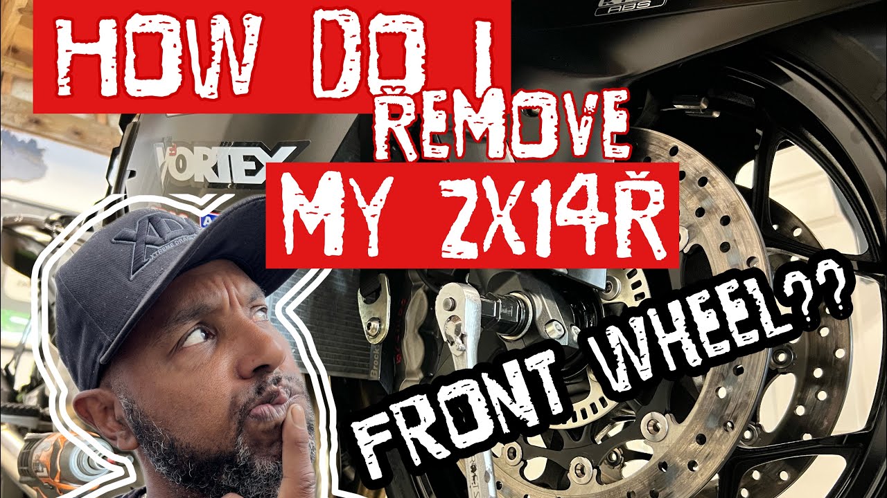 DIY EASY WAY TO REMOVE FRONT WHEEL ON KAWASAKI ZX14R….