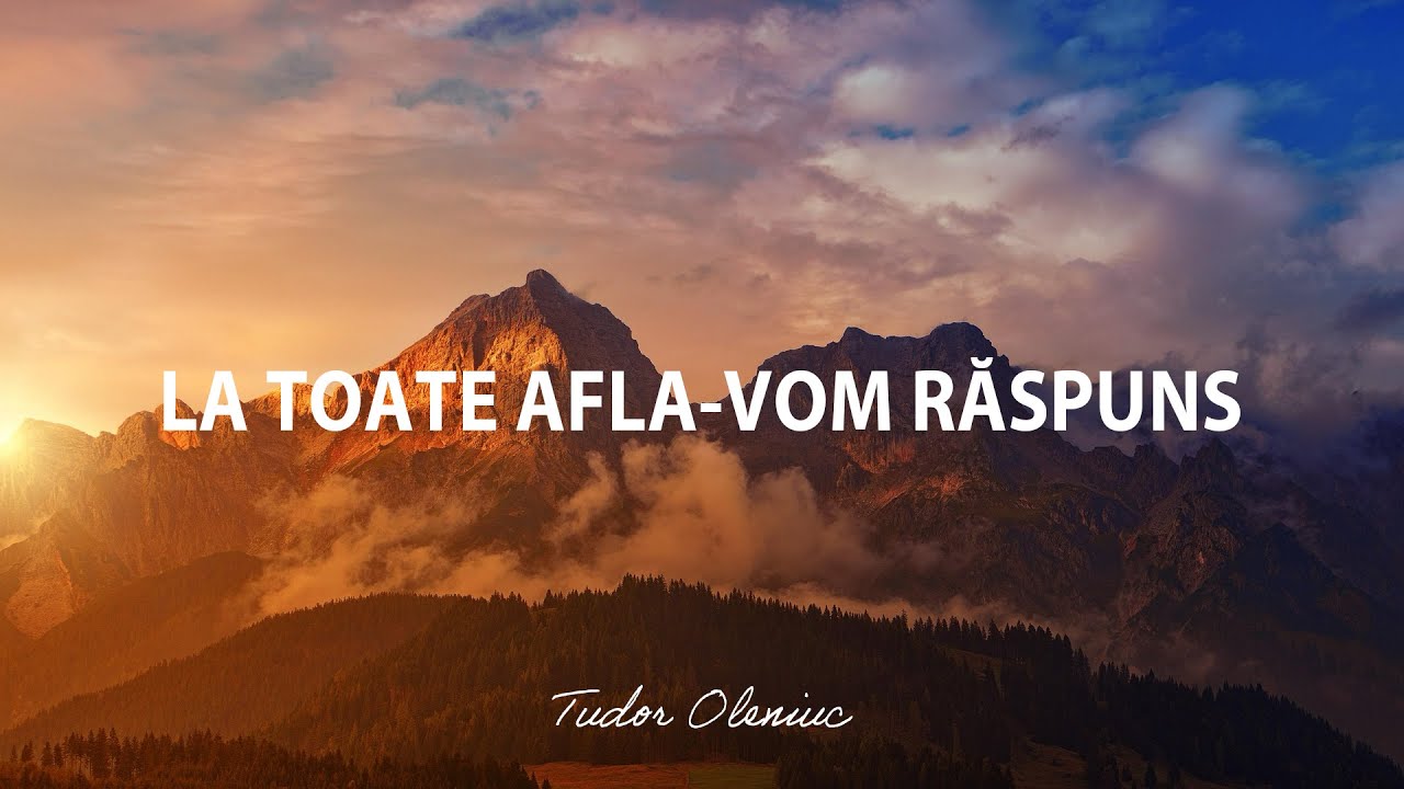 La toate afla-vom răspuns - Tudor Oleniuc (cover)
