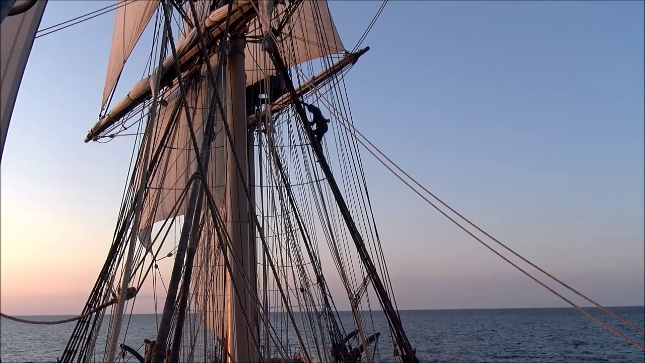 Descending from aloft on the U S Brig NIAGARA