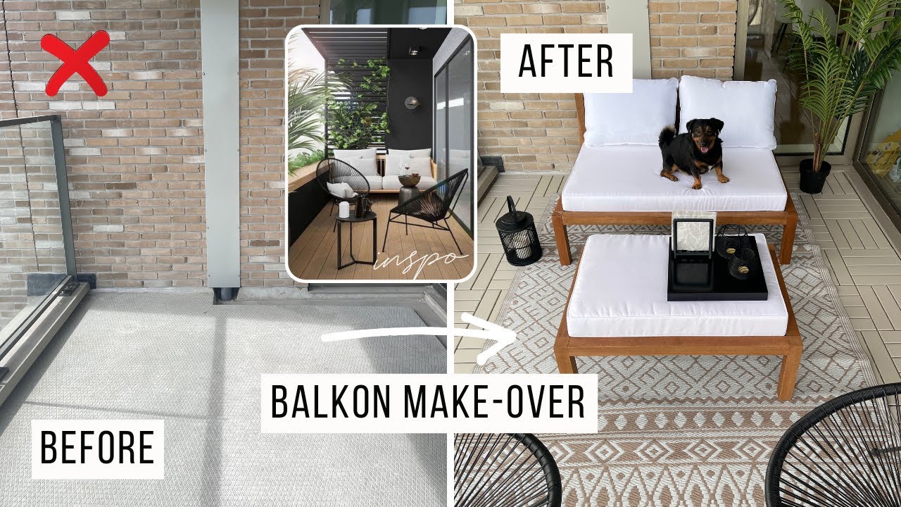 Balkon make-over | Xenos + IKEA Runnen vloer/tegels | Julia Verbij