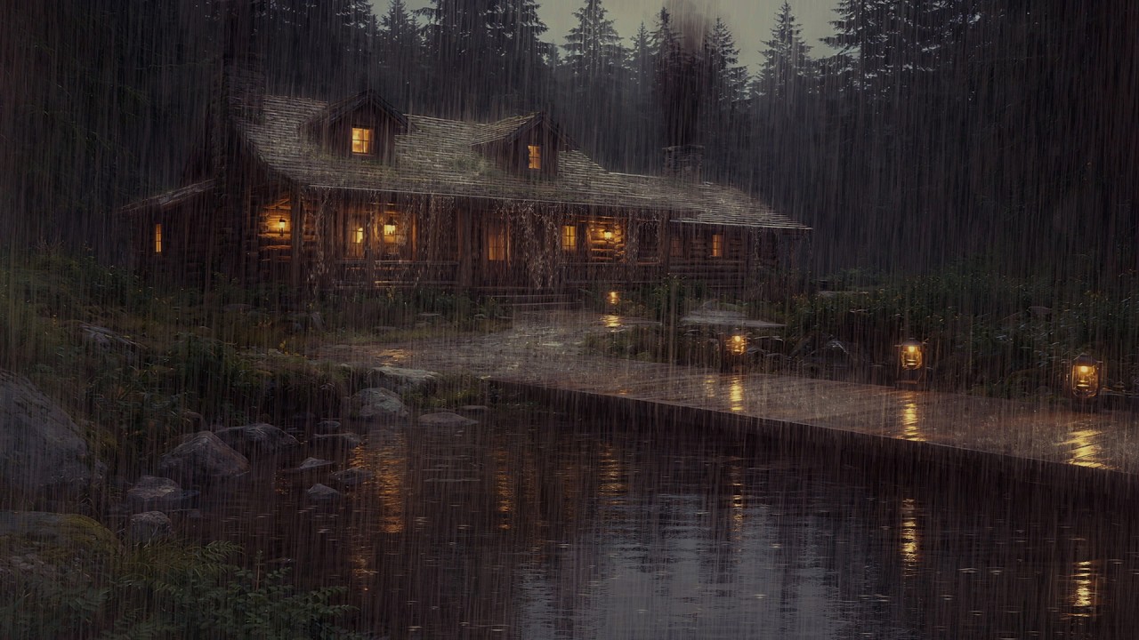 Heavy Rain in the Forest 🌲 Soothing Sounds for Sleep & Stress Relief