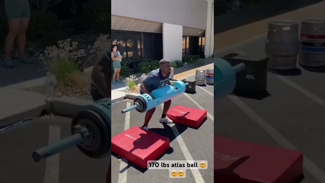 170lbs Atlas Ball 🤯🤯🤯🤯Subscribe‼️ #AtlasStone #StrengthChallenge #WhereWill #FunctionalStrength