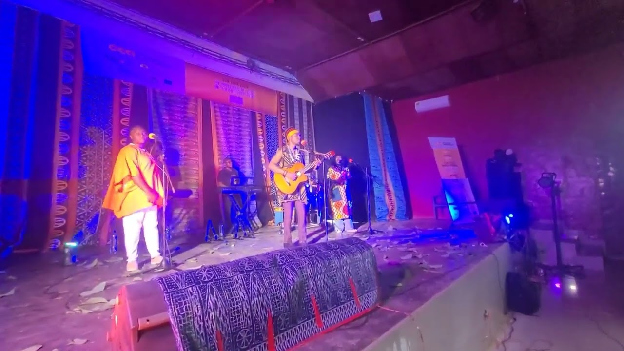 Afanyu performance at BRUISES Poetry event by Motanni in Bamenda 