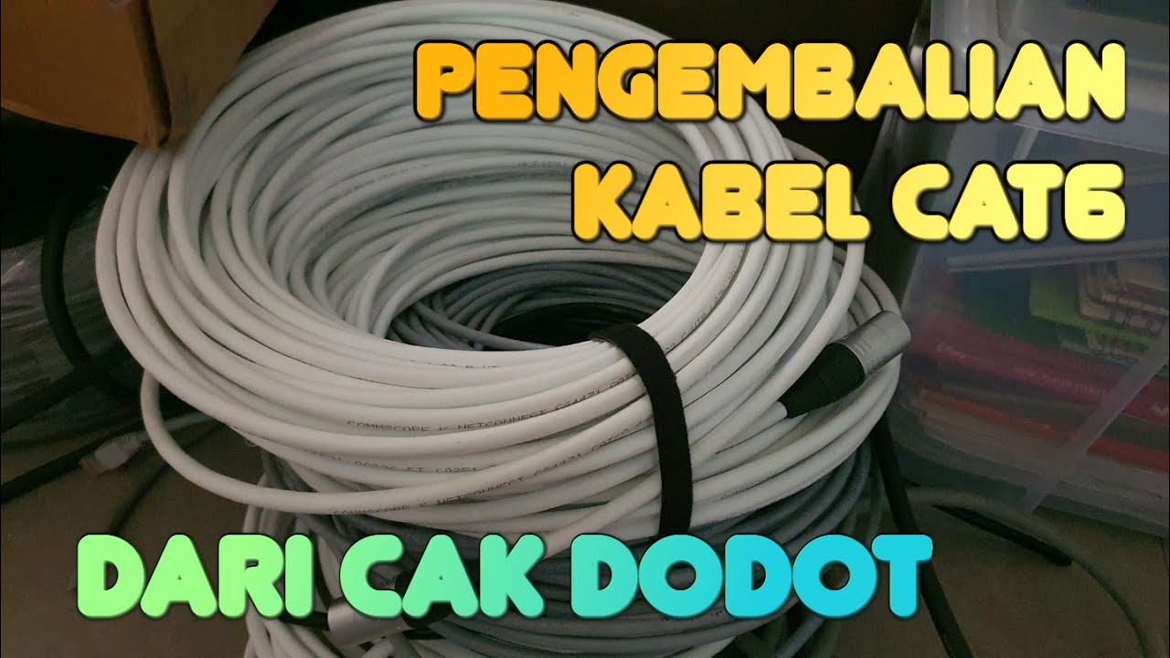 Kirinman pengembalian kabel CAT6A dari Mas Eko.. eh Cak Dodot...