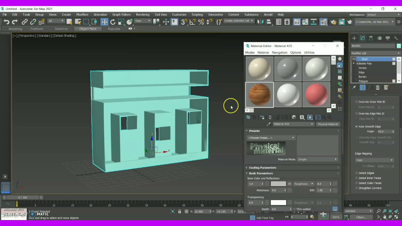 Create furniture with Editable poly Part - 2 | 3dsMax