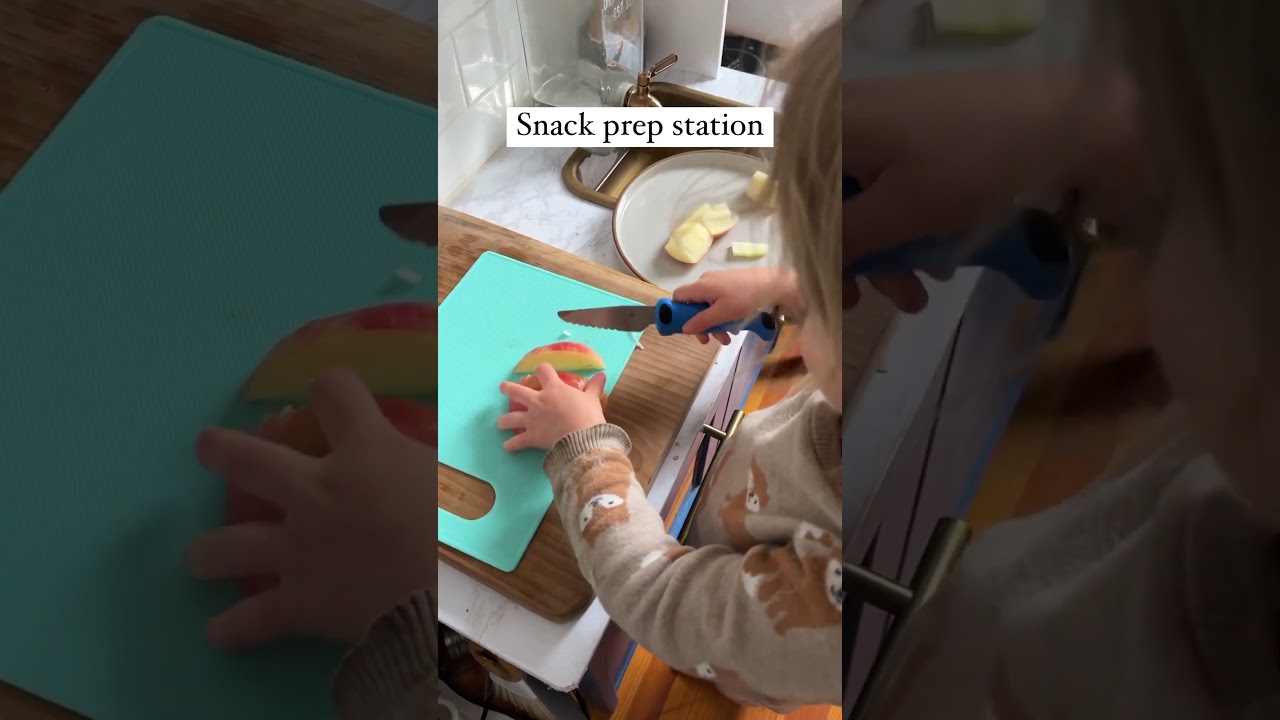 Montessori mini functional kitchen #montessoritoddler #montessoriathome #cookingwithkids