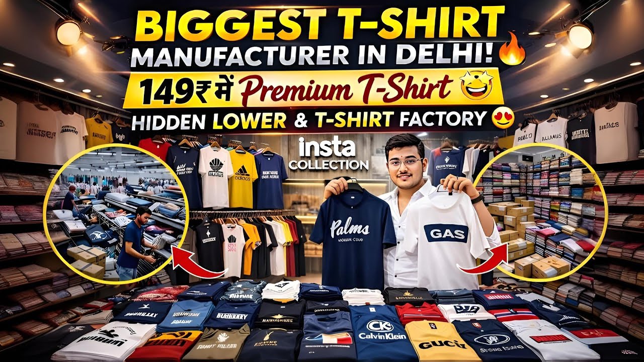 🥰Biggest T-Shirt Manufacturer in Delhi 😱 | ₹149 Me Premium T-Shirts | Insta Collection shop Factory🏭