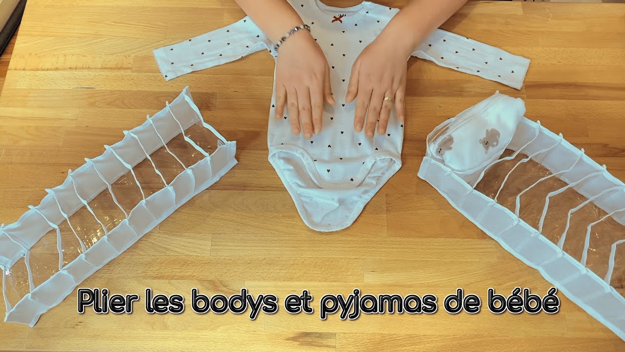 Plier les bodys et pyjamas de bébé