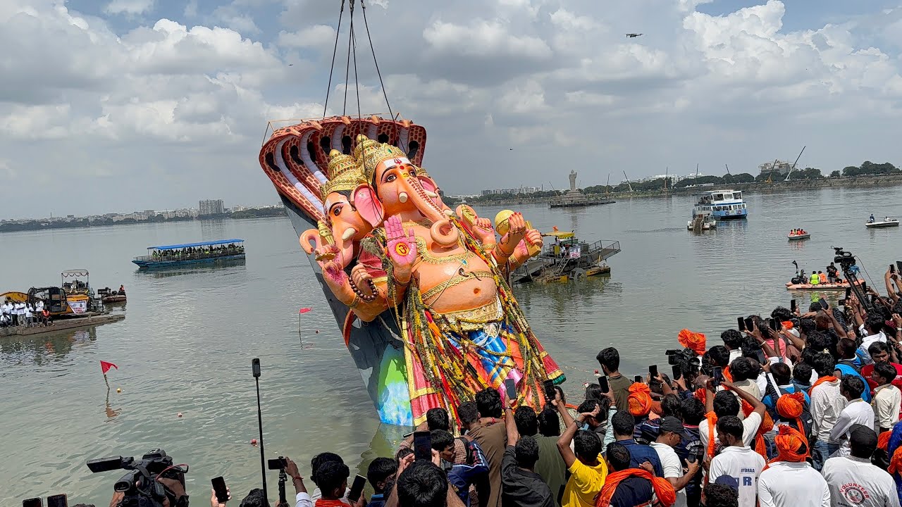 Khairatabad Ganesh Nimajjanam 2025 | India's Biggest Ganesh Visarjan 2025 | Ganesh Nimajjanam 2025