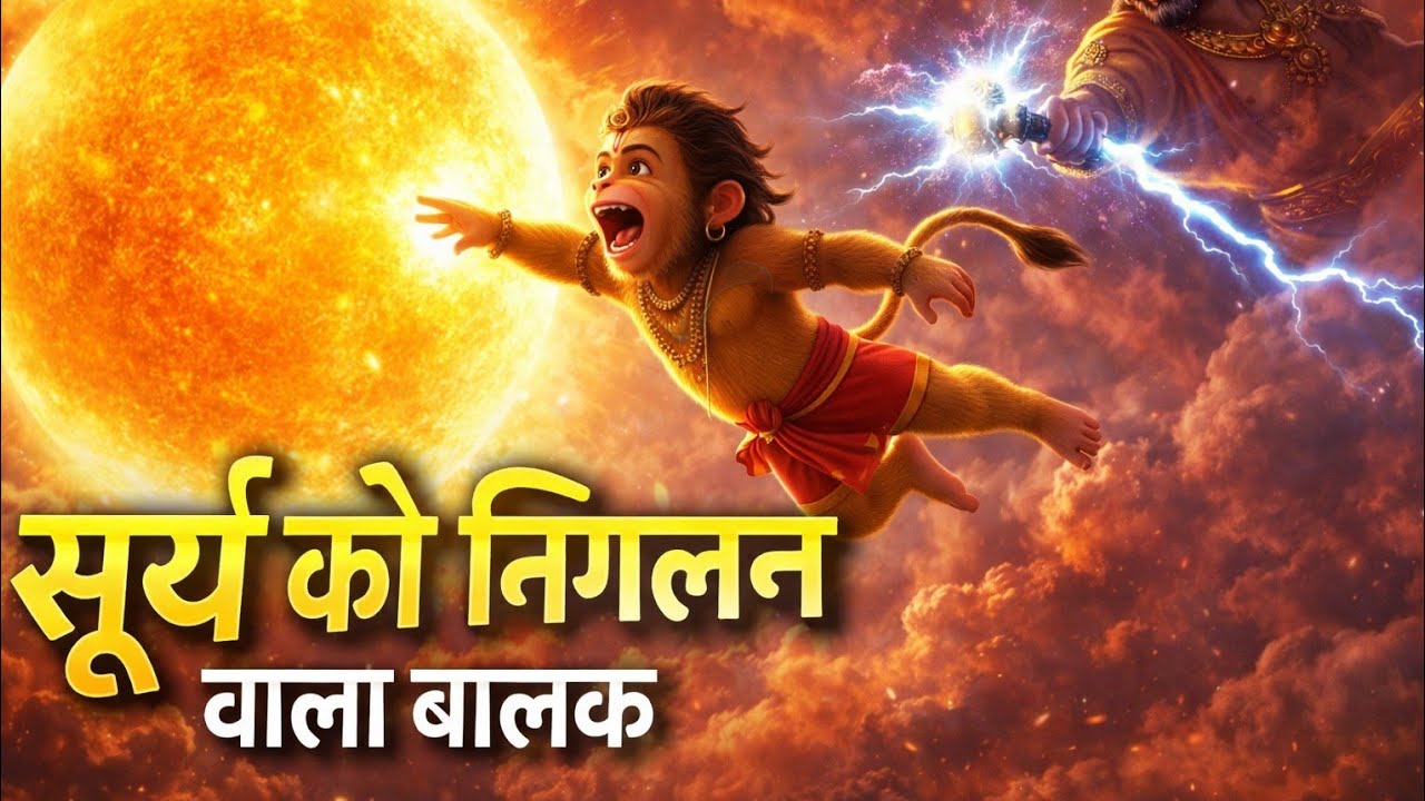 सूर्य को निगलने वाला बालक | Bal Hanuman Story in Hindi | Hanuman Childhood Story | Hanuman | #katha