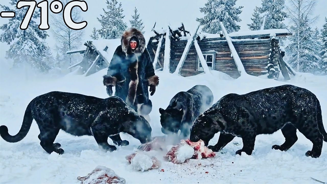 Surviving −71°C | 73-Year-Old Widow Feeds Starving Black Panthers in Siberia