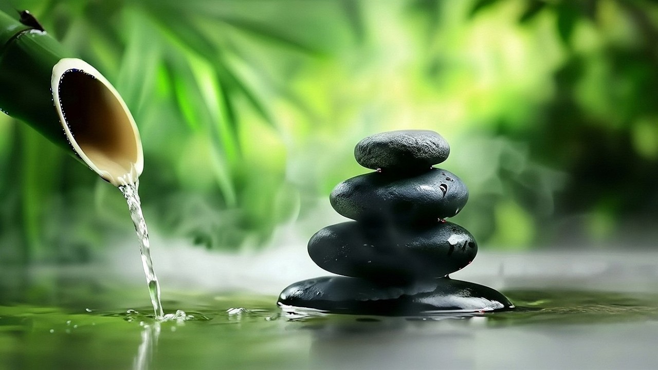 Soothing Piano & Flowing Water Sounds for Night Sleep & Deep Calm