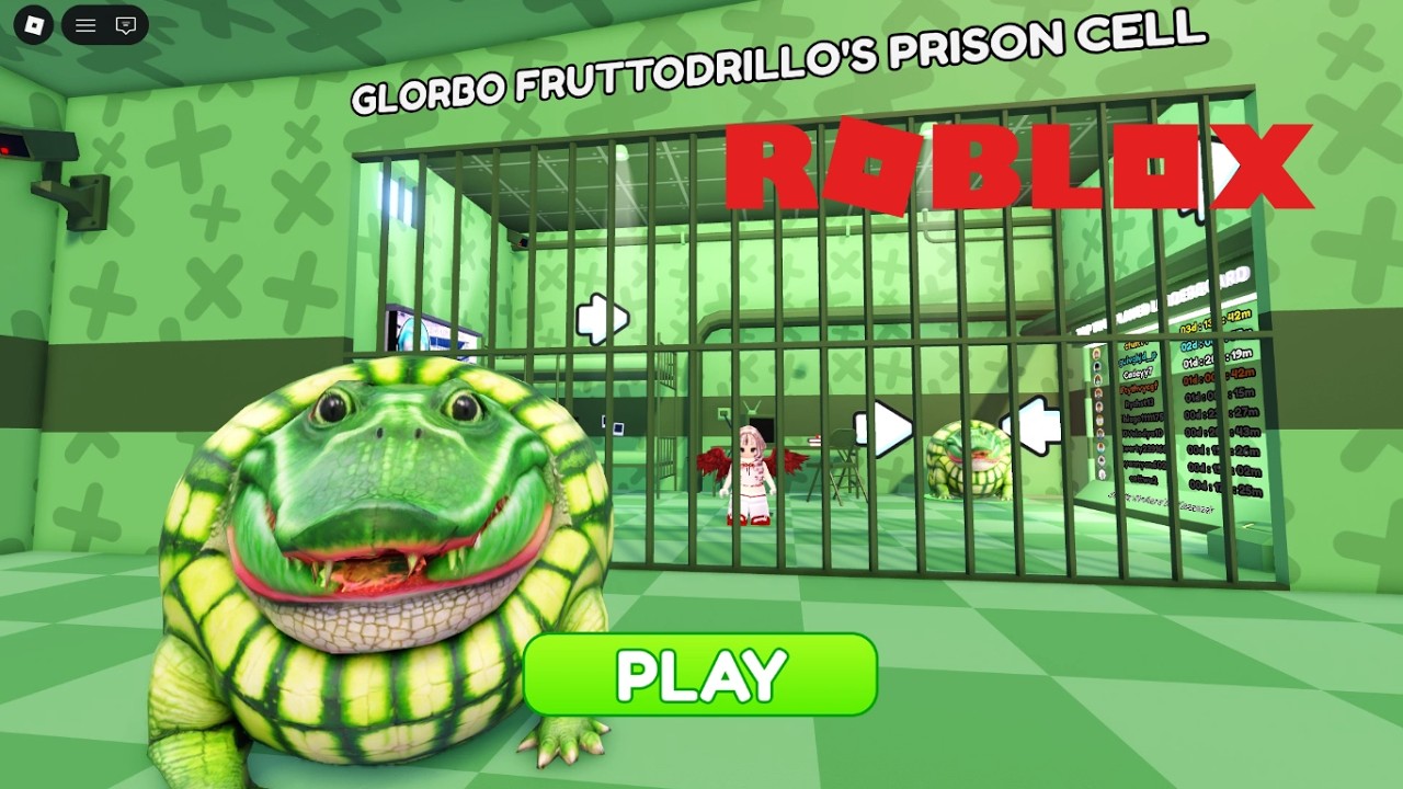 Roblox Gameplay Walkthrough🧙‍♀️GLORBO FRUTTODRILLO'S Prison Run #gamres #youtubevideo #obby